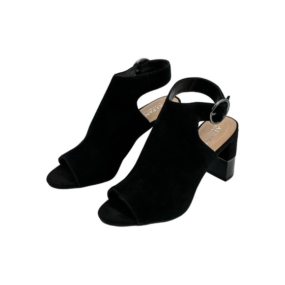 Alfani Womens Floriss Step N' Flex Block Heel Shooties Sandal Bootie 7M Black - Picture 1 of 8